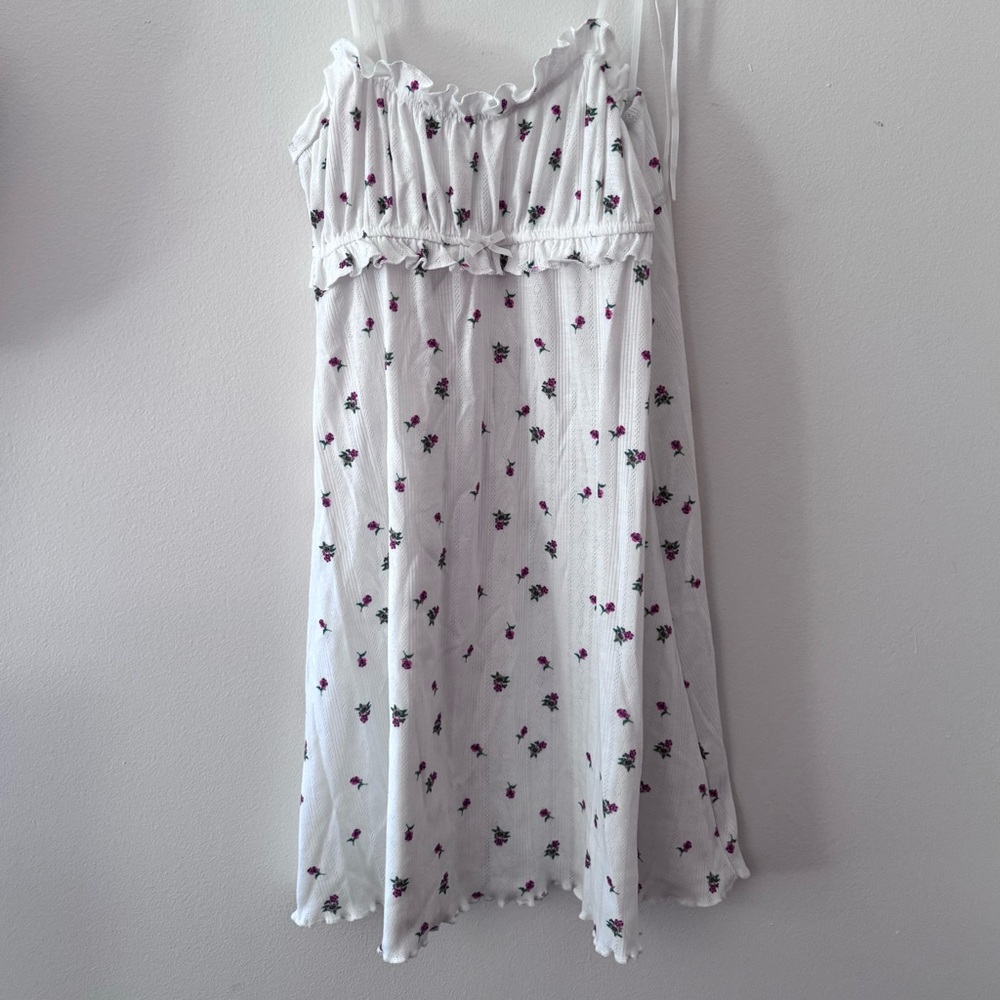 Floral White Dress
